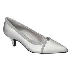 Easy Street Zayn Womens Pointed Closed Toe Kitten Heel Pumps