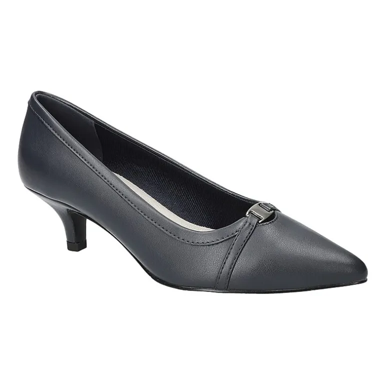 Easy Street Zayn Womens Pointed Closed Toe Kitten Heel Pumps