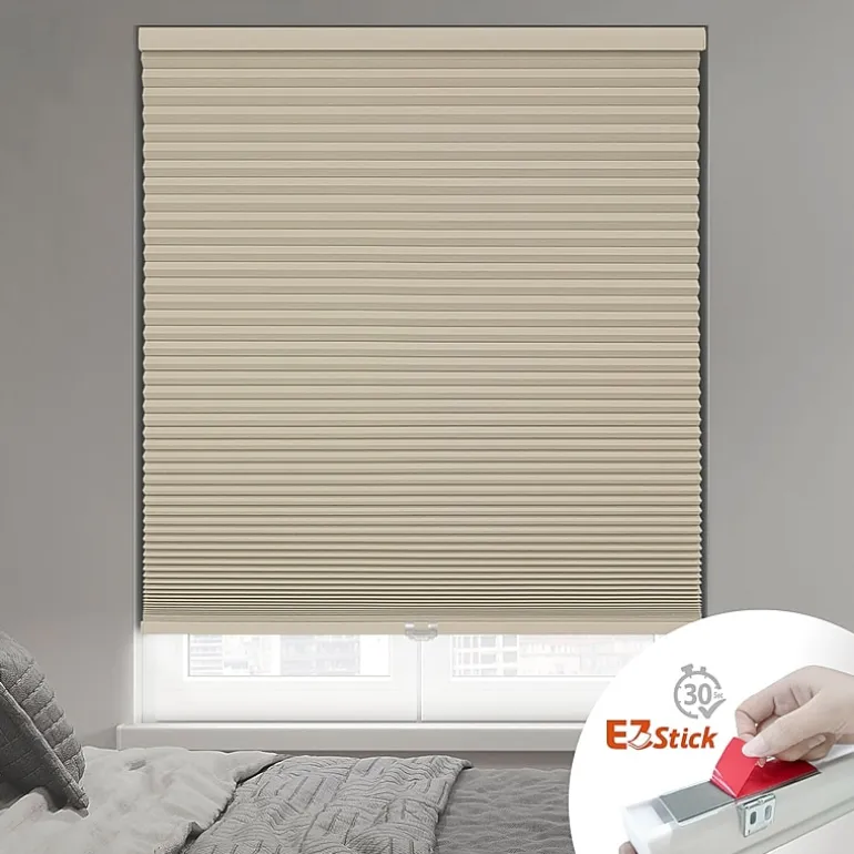 Eco Estates Ez Stick No Tool 1.5" Cut-To-Width Cordless 100% Blackout Cellular Shade