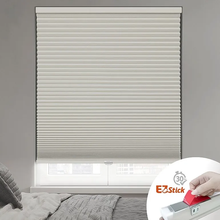 Eco Estates Ez Stick No Tool 1.5" Cut-To-Width Cordless 100% Blackout Cellular Shade