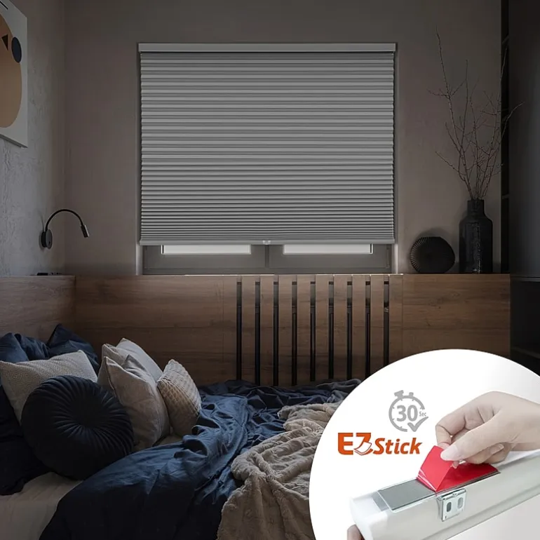 Eco Estates Ez Stick No Tool 1.5" Cut-To-Width Cordless 100% Blackout Cellular Shade