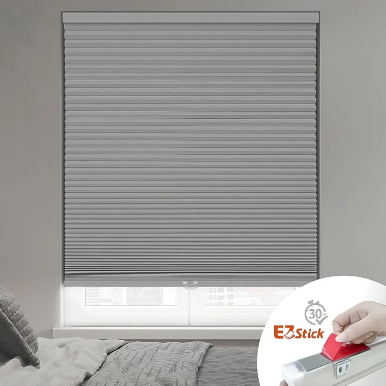 Eco Estates Ez Stick No Tool 1.5" Cut-To-Width Cordless 100% Blackout Cellular Shade