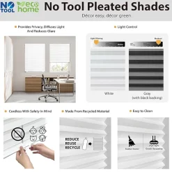 Eco Estates Fabric Cordless Blackout Pleated Shade