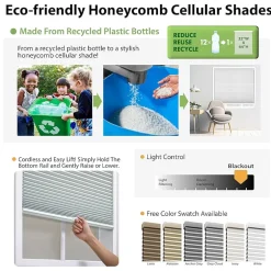 Eco Estates Honeycomb Custom Cordless Blackout Cellular Shade