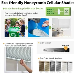 Eco Estates Honeycomb Custom Cordless Blackout Cellular Shade