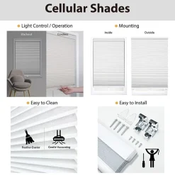 Eco Estates Honeycomb Cut-To-Width Cordless Blackout Cellular Shade