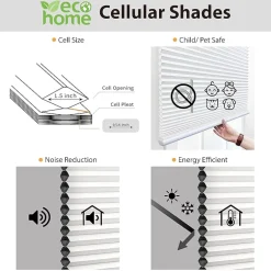 Eco Estates Modern Signature Collection Custom Cordless Light-Filtering Cellular Shade