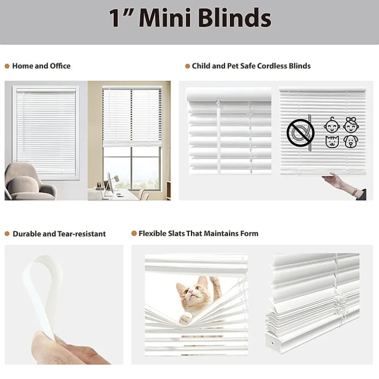 Eco Estates 1" Room Darkening Cordless Mini Blind