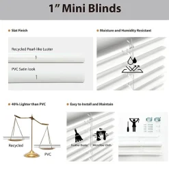 Eco Estates 1" Room Darkening Cordless Mini Blind