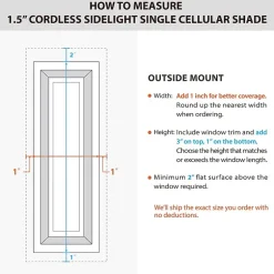Eco Estates Sidelight Cut-To-Width Cordless 100% Blackout Cellular Shade