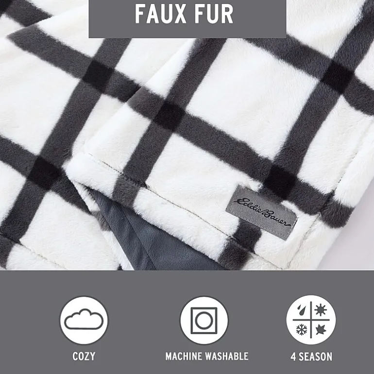 Eddie Bauer Bunkhouse Fur Like Washable Lightweight Throw
