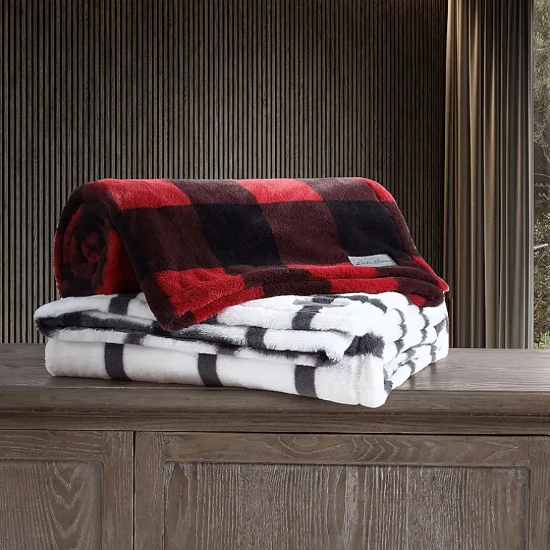 Eddie Bauer Bunkhouse Fur Like Washable Lightweight Throw