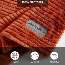 Eddie Bauer Corduroy Washable Lightweight Throw