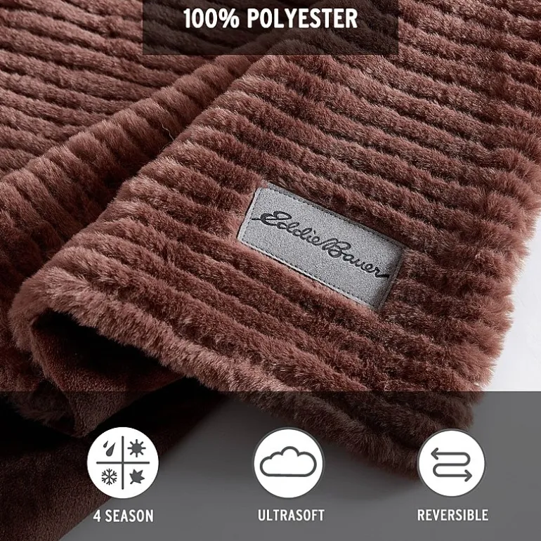 Eddie Bauer Corduroy Washable Lightweight Throw