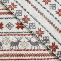 Eddie Bauer Deer Snowflake Washable Throw