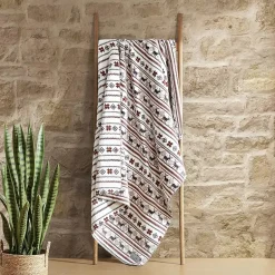 Eddie Bauer Deer Snowflake Washable Throw