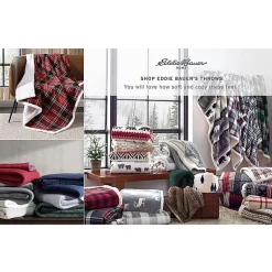 Eddie Bauer Mountain Pine Tartan Washable Lightweight Throw