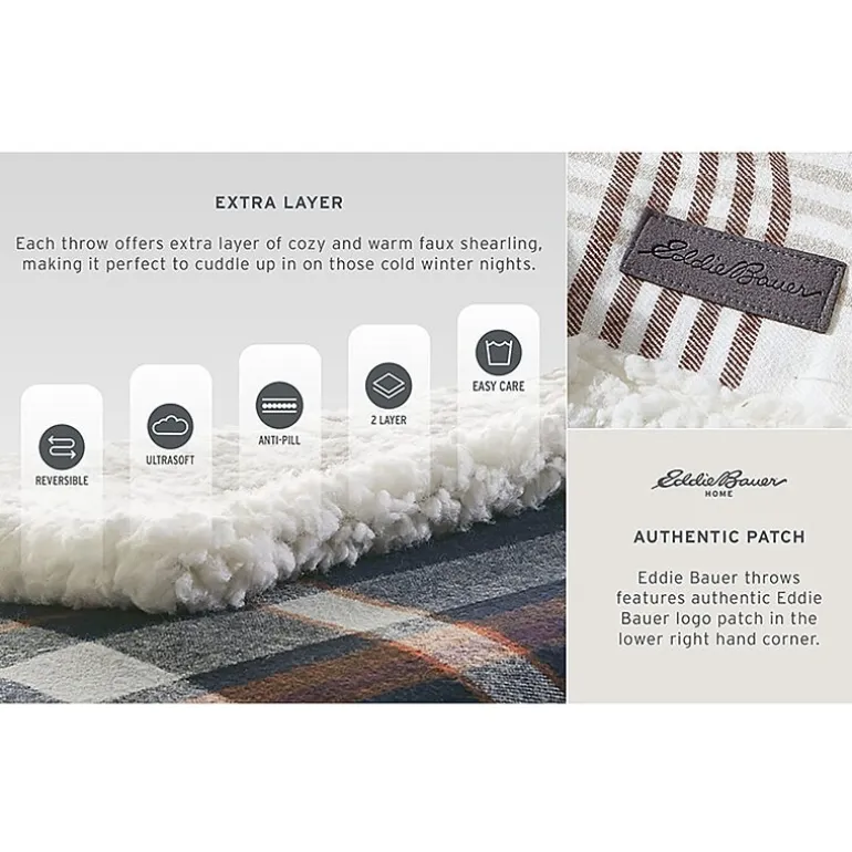 Eddie Bauer Mountain Pine Tartan Washable Lightweight Throw