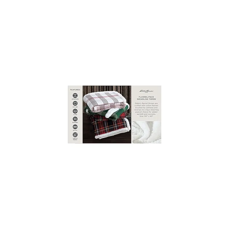 Eddie Bauer Mountain Pine Tartan Washable Lightweight Throw