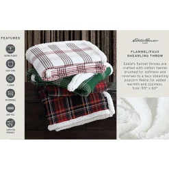 Eddie Bauer Mountain Pine Tartan Washable Lightweight Throw