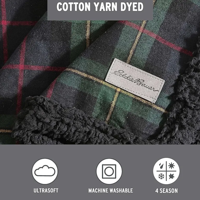 Eddie Bauer Mountain Pine Tartan Washable Lightweight Throw