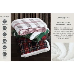 Eddie Bauer Mountain Tartan Washable Lightweight Throw
