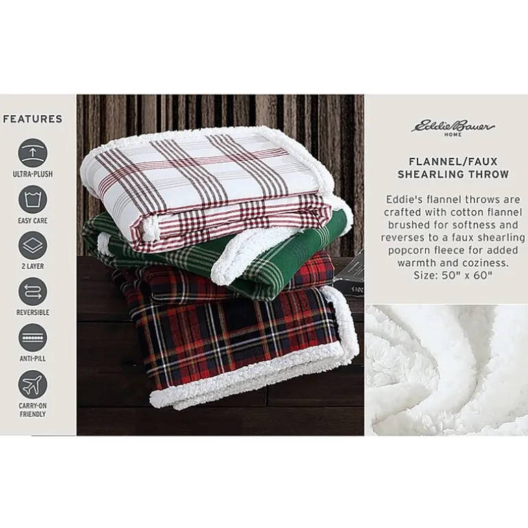 Eddie Bauer Mountain Tartan Washable Lightweight Throw