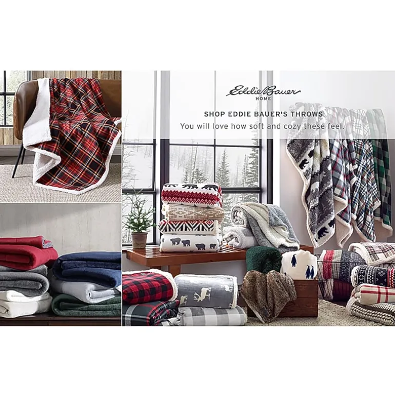 Eddie Bauer Mountain Tartan Washable Lightweight Throw