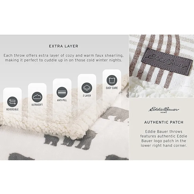 Eddie Bauer Pine Plaid Washable Lightweight Throw