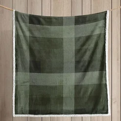 Eddie Bauer Pine Plaid Washable Lightweight Throw