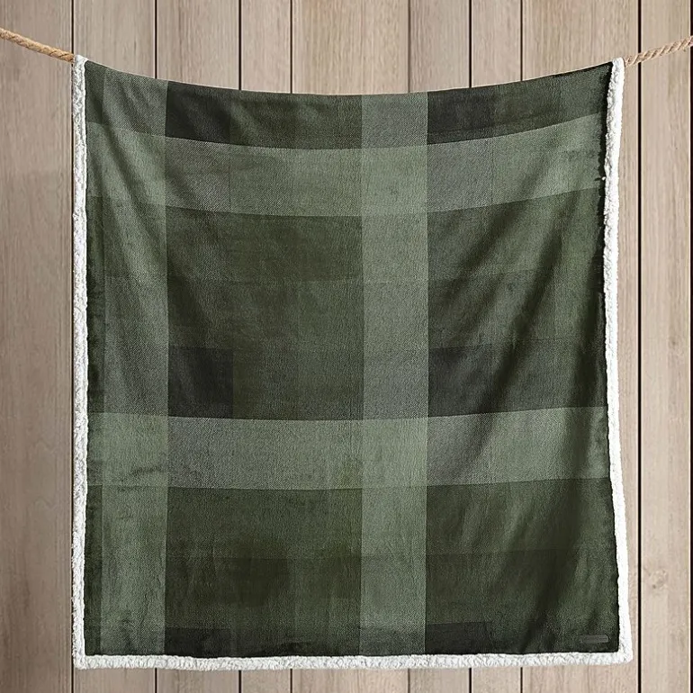Eddie Bauer Pine Plaid Washable Lightweight Throw