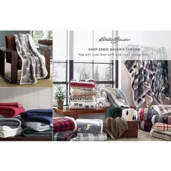 Eddie Bauer Pine Plaid Washable Lightweight Throw