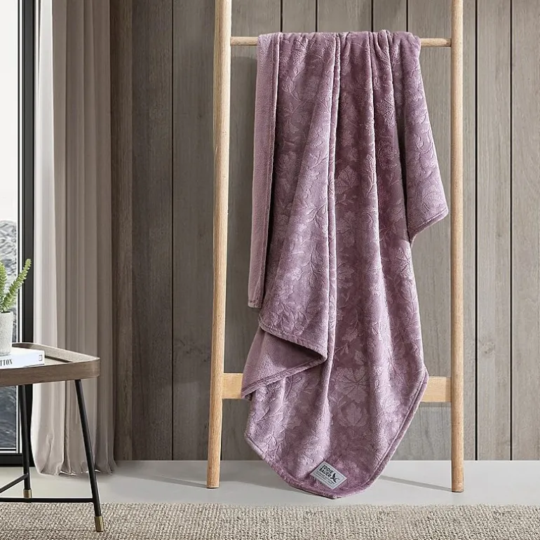 Eddie Bauer Woodblock Floral Washable Throw