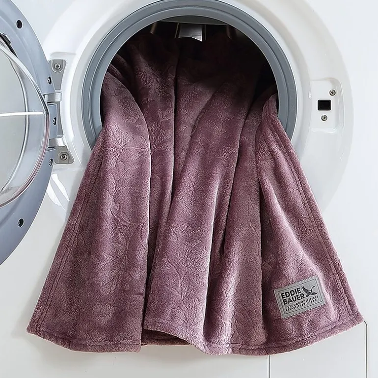 Eddie Bauer Woodblock Floral Washable Throw