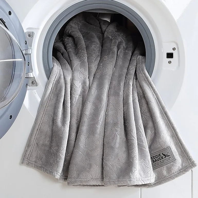 Eddie Bauer Woodblock Floral Washable Throw