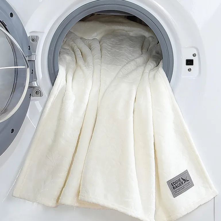 Eddie Bauer Woodblock Floral Washable Throw