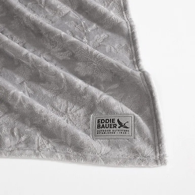 Eddie Bauer Woodblock Floral Washable Throw