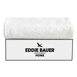 Eddie Bauer Woodblock Floral Washable Throw