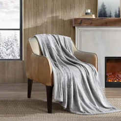 Eddie Bauer Woodblock Floral Washable Throw