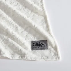 Eddie Bauer Woodblock Floral Washable Throw