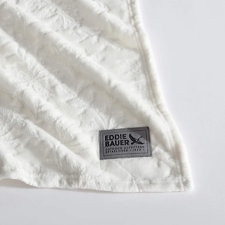 Eddie Bauer Woodblock Floral Washable Throw