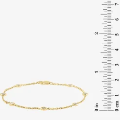Effy Final Call Limited Quantities! Womens Diamond Accent Natural White Diamond 14K Gold Over Silver Strand Bracelet
