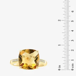 Effy Final Call  Womens Genuine Gemstone 14K White/Yellow/Rose Gold Cushion Cocktail Ring