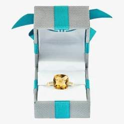 Effy Final Call  Womens Genuine Gemstone 14K White/Yellow/Rose Gold Cushion Cocktail Ring