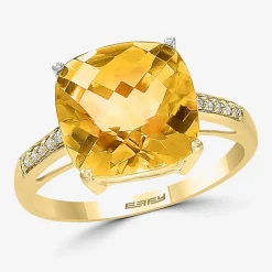 Effy Final Call  Womens Genuine Gemstone 14K White/Yellow/Rose Gold Cushion Cocktail Ring