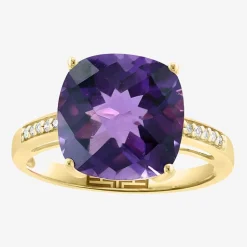 Effy Final Call  Womens Genuine Gemstone 14K White/Yellow/Rose Gold Cushion Cocktail Ring