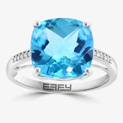 Effy Final Call  Womens Genuine Gemstone 14K White/Yellow/Rose Gold Cushion Cocktail Ring