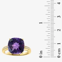 Effy Final Call  Womens Genuine Gemstone 14K White/Yellow/Rose Gold Cushion Cocktail Ring