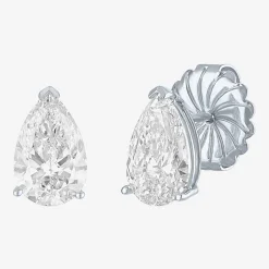 ( E-F/Si1-Si2 ) 3 CT. T.W. Lab-Grown Diamond 14K Gold 10.6mm Pear Stud Earrings