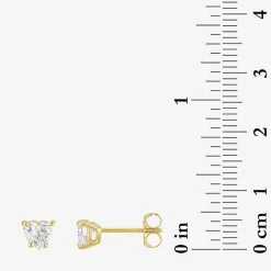 ( E-F/Si1-Si2 ) 1/2 CT. T.W. Lab-Grown Diamond 10K Gold 5.1mm Heart Stud Earrings